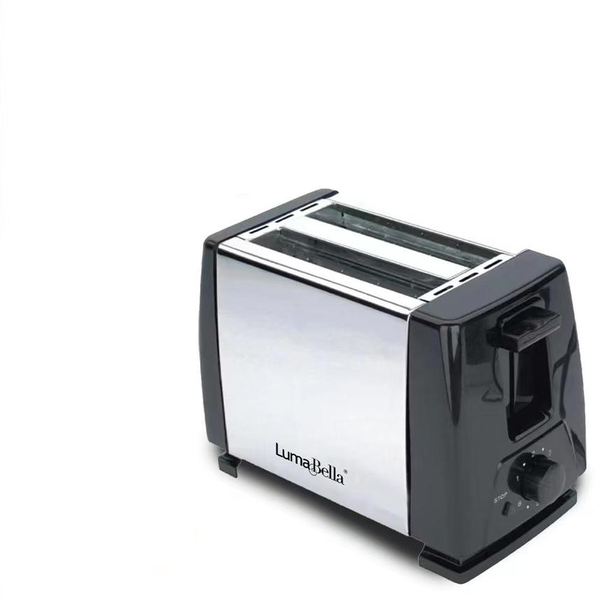 Luma Bella Black, Silver Adjustable Temperature 2 Slice Toaster