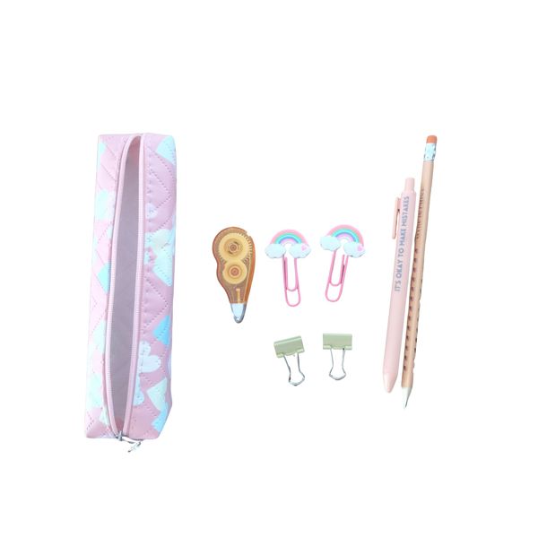 Stationary Essentials Pink Pencil Case