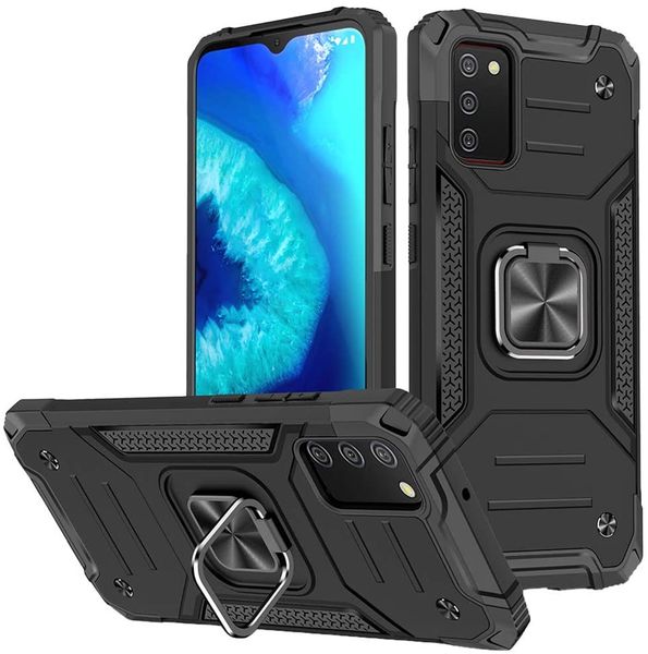 MDM Heavy Duty Dual Layer Shockproof Case for Samsung Galaxy A02s - Black