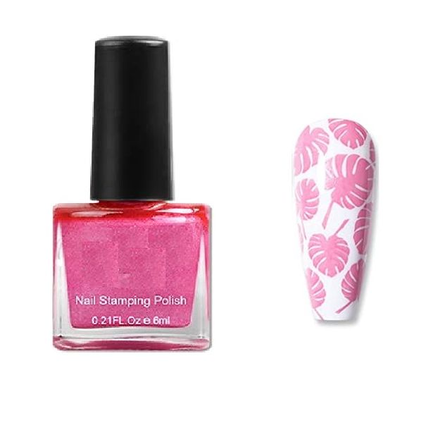 Nail Art Stamping Nail Polish - Pink