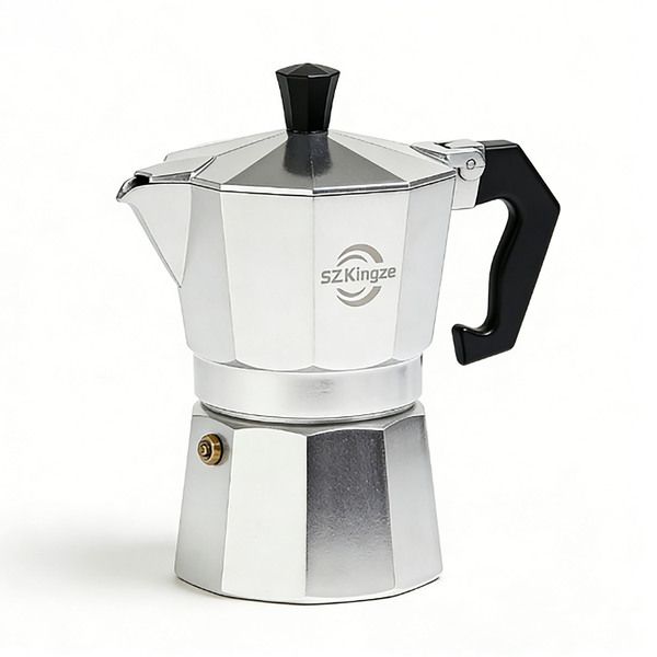 Kingze Classic Aluminum Stovetop Espresso Coffee Maker 6 Cups 150ml