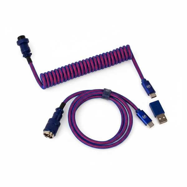 Keychron Purple Coiled USB-C Cable for Mechanical Keyboards