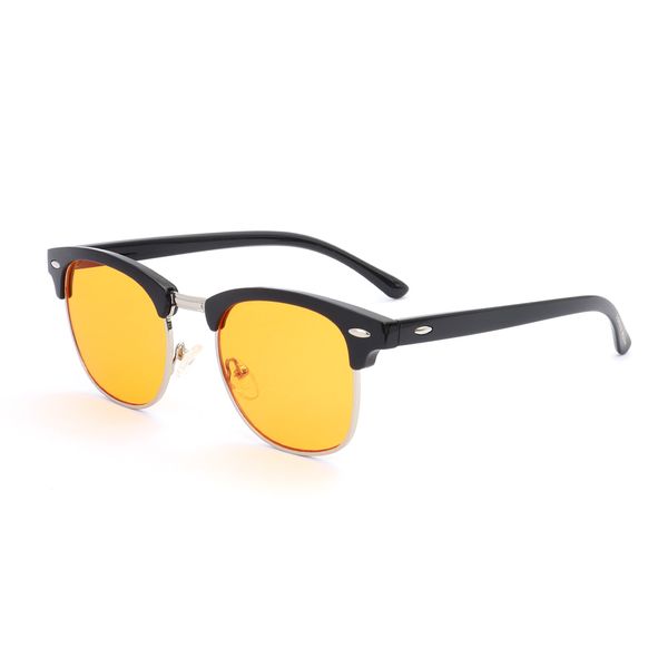 Sophie Moda Glasses: 98% Anti-Blue Light Night Sleep Amber - Half Rim