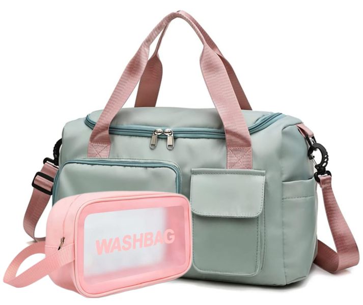 Stylish Portable 24L Multi Task Travel Gym Duffel Bag With Toiletry Bag