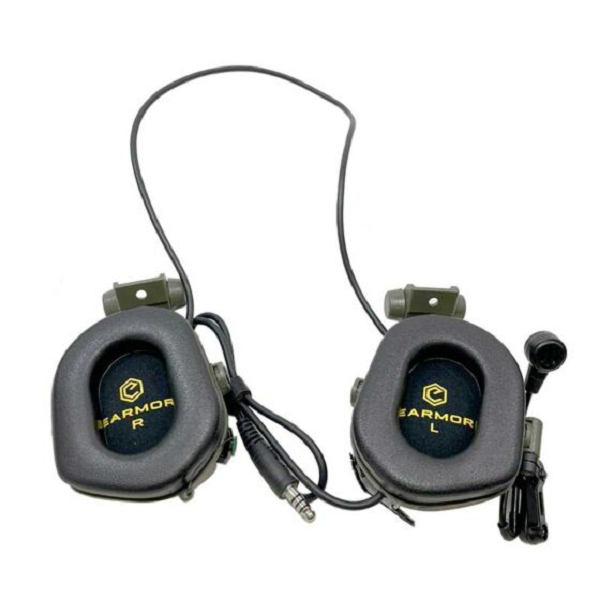 Earmor MilPro M32X Mark3 Noise Reducing Helmet Headset - Black