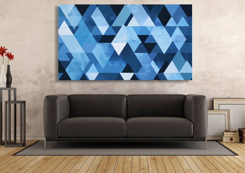 Canvas Wall Art - Retro Triangle Explosion - IM1343