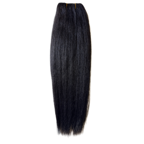 Yaki Straight Bundle Human Hair Pack Hair Kinky Straight Black 10 Inch 100g