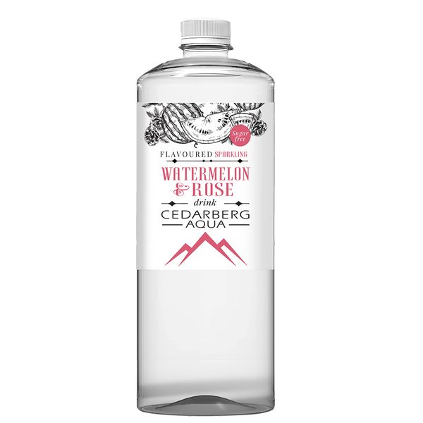 12 x 1l Cedarberg Aqua Watermelon &amp; Rose Sugar-Free Sparkling Water