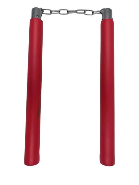 Foam Training Red Nunchuck 35cm - Steel Chain