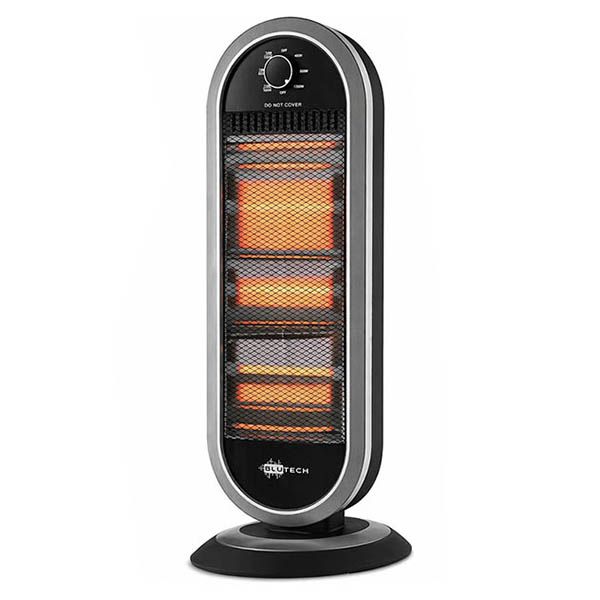 Quartz Electric Heater with Oscillation - 3 Heat Settings (400W/800W/1200W)