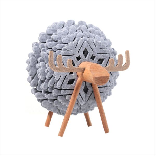 Sheep Shape Drink Coasters Cup Pads Insulated Round Felt Cup Mats Home Offi