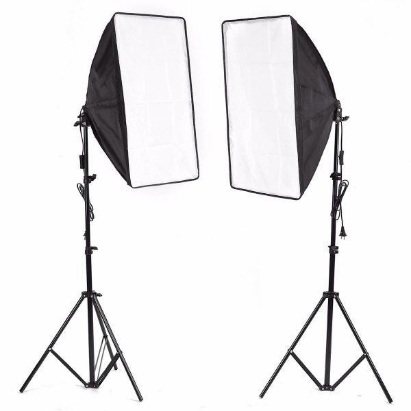 Softbox Photography Studio Lighting Kit – 50x70cm – Black