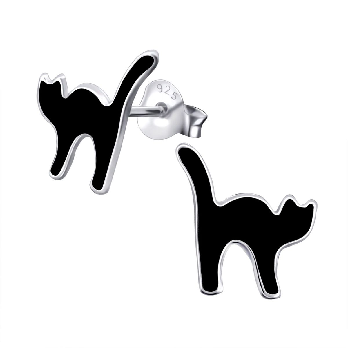 Fine Living Jewellery Black Cat Earrings Shop Today Get It   S Zoom.file