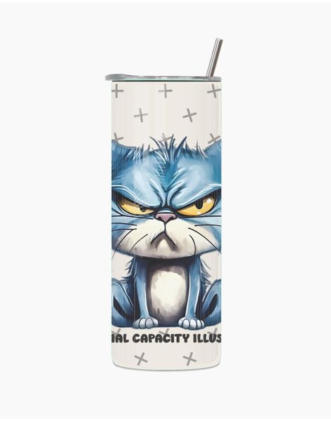 Social Capacity 20 Oz Straight Skinny Tumbler Straw Motivational Present016