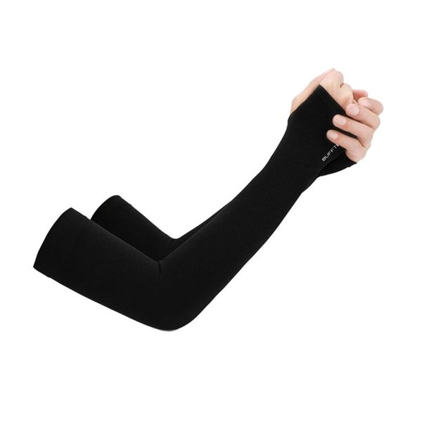 BUFFTEE Arm Sleeves - Compression Sleeves - Cool &amp; Warm Sleeves - Black
