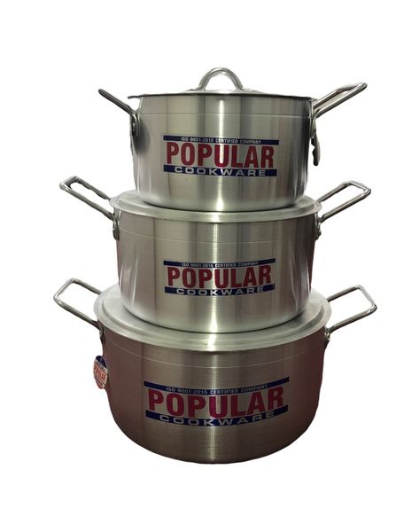 Popular Cookware - 6 Piece Aluminum Regel Pot Set