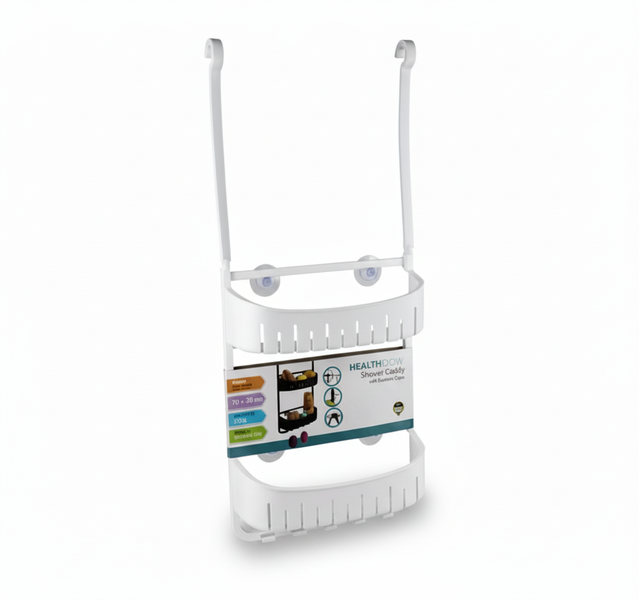 Healthglow Shower Caddy 70 x 30 cm with Suction Cups for Easy Mounting