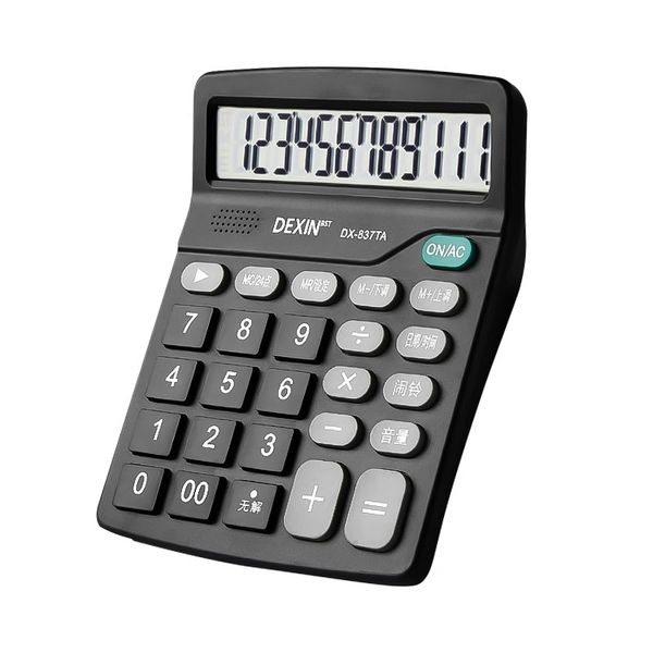 12-Digit Dual Power Desktop Calculator (Black Battery Not Included)