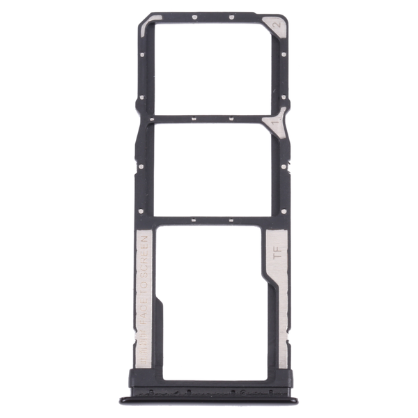 Triple SIM/SD Card Tray, Compatible with Redmi Note 10 Pro 4G (Black)