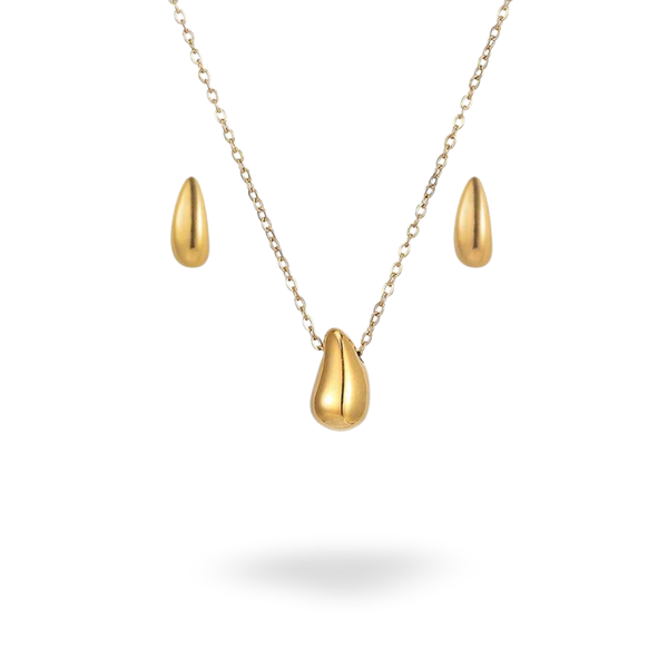 Vintage Teardrop Necklace and Earring Set