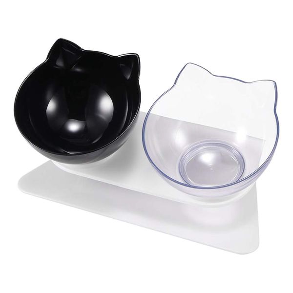 Raised Cat Bowl with Stand 15 Tilted Cat Bowls for Kittens
