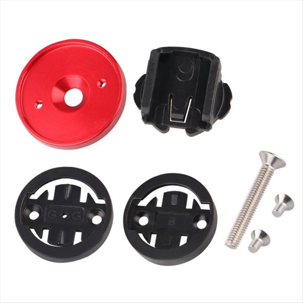 Bike Stem Top Cap Mount Holder Stopwatch Converter for Garmin Red