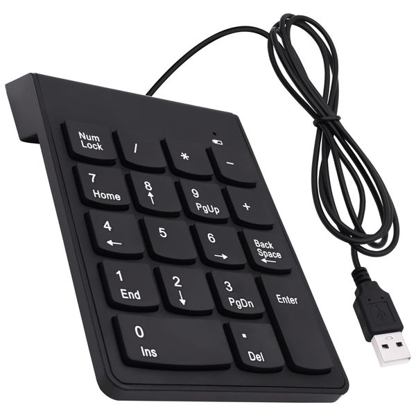 Numeric Keypad Laptop 18 Key USB Wired - Mini External Number Pad