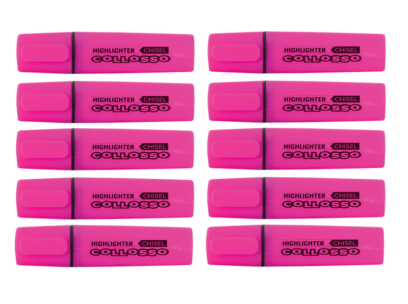 Collosso Highlighters Pink - Box of 10