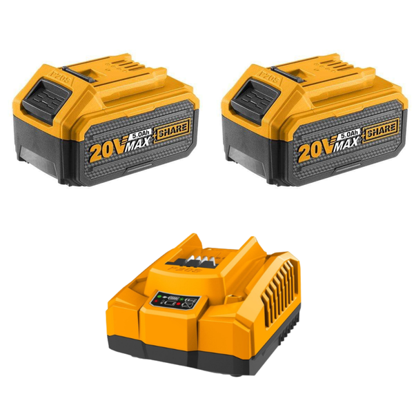 Ingco - 2 X Li-Ion Battery Pack (5.0Ah) With Sup image