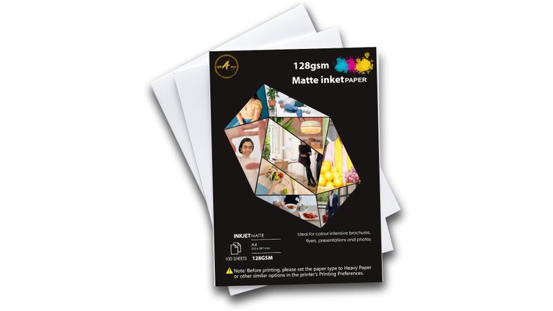 MR A TECH Pro Inkjet Matte Paper 128 GSM A4 (100 Paper-sheets)
