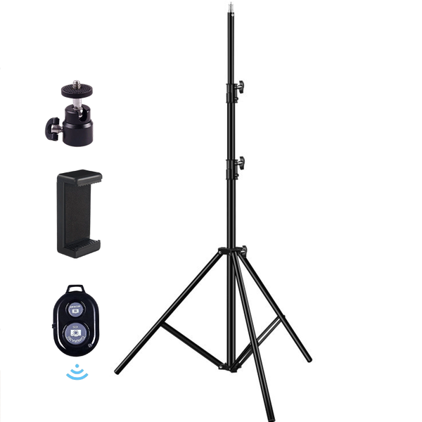 RichRipplePack of 4 210cm Tripod Adjustable Hight 360 Rotatable +Remote