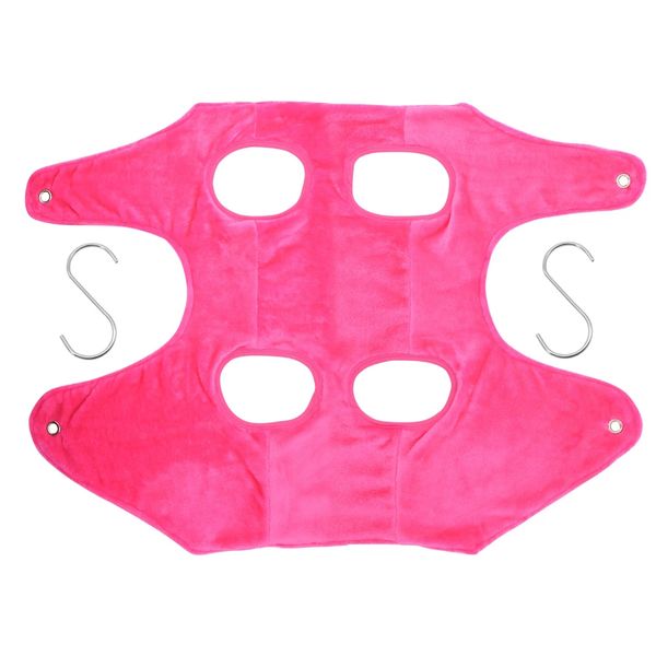 Soft Small Dog Cat Hammock Helper for Bathing Nail Trimming - Rose Red