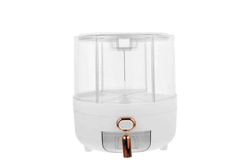 360 Degree Rotating Food Dispenser Kitchen Grain Rice Storage Container