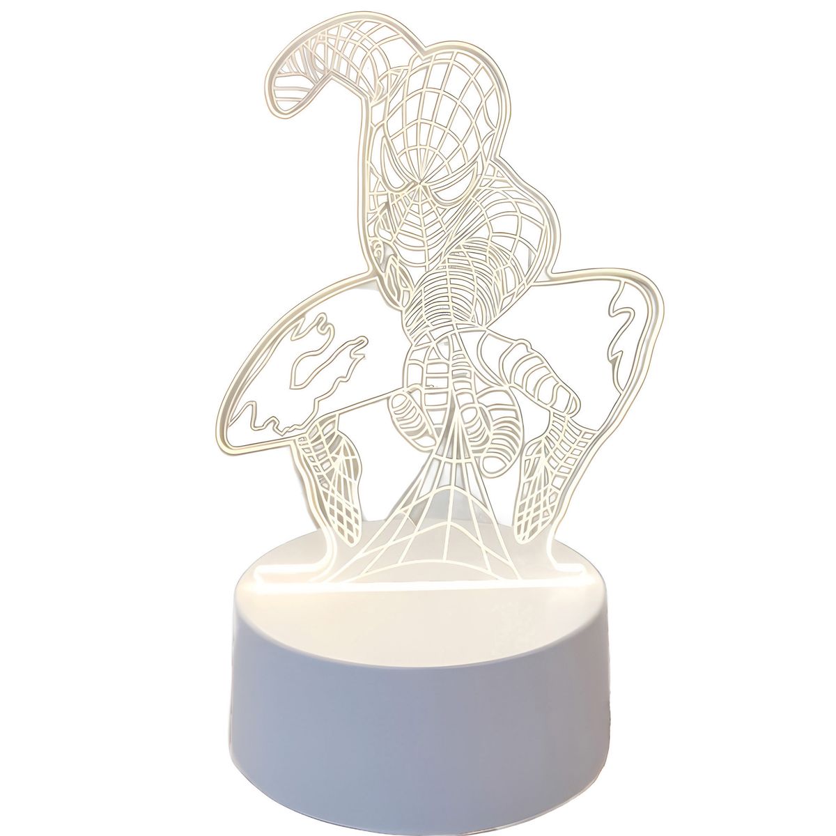 3D Illusion Night Light 16 Colors Changing Spider Man Decor Lamp for Kids