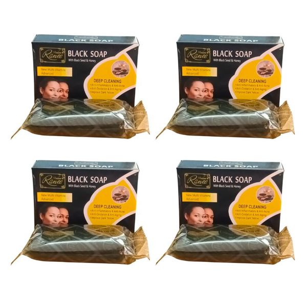 Madam Ranee Black Soap with Black Seed and Honey | 4 Pack x 100g