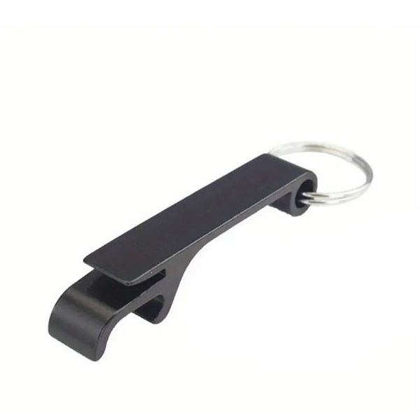 Metal Keychain Bottle Opener Black 10pc
