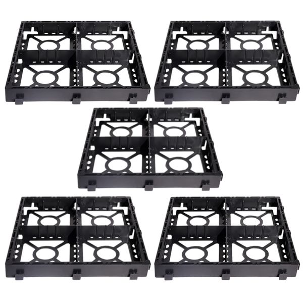 Garden Decor 5pcs DIY Plastic Paving Grids Grass &amp; Gravel Pavers 44cm