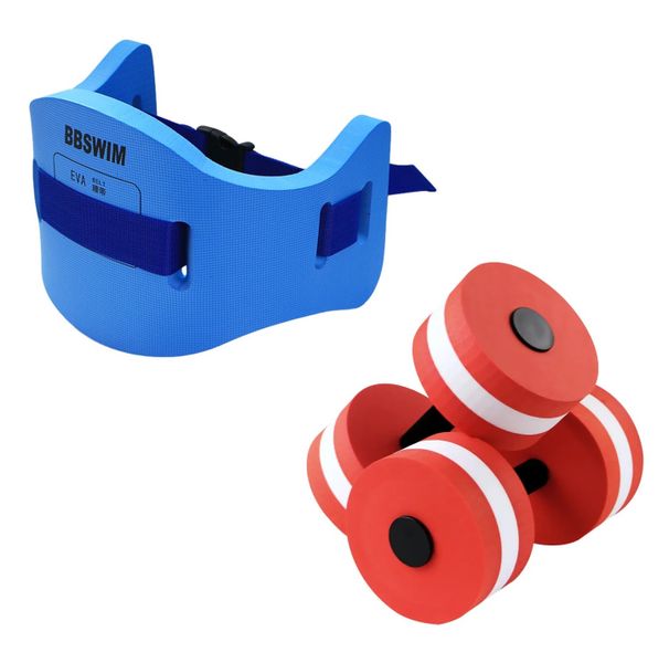 Swimming Dumbbells + Floating Belt 71.5cm - Red