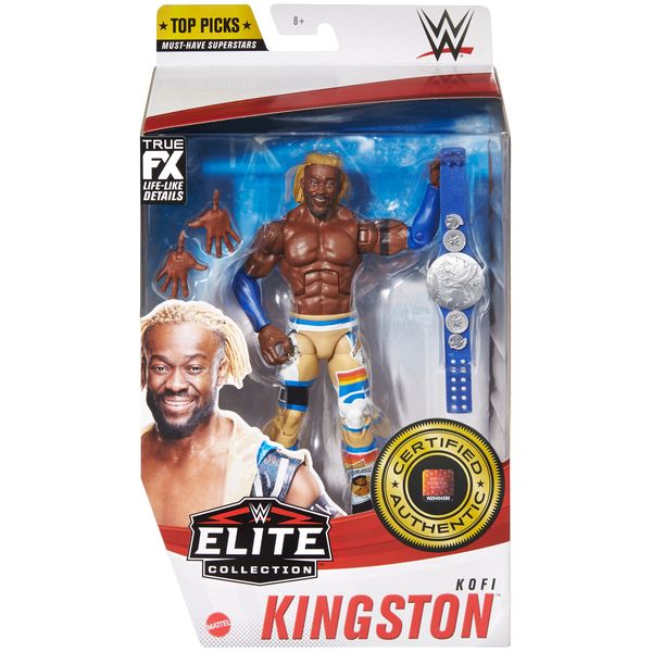WWE Kofi Kingston Top Picks Elite Collection Action Figure with Championship