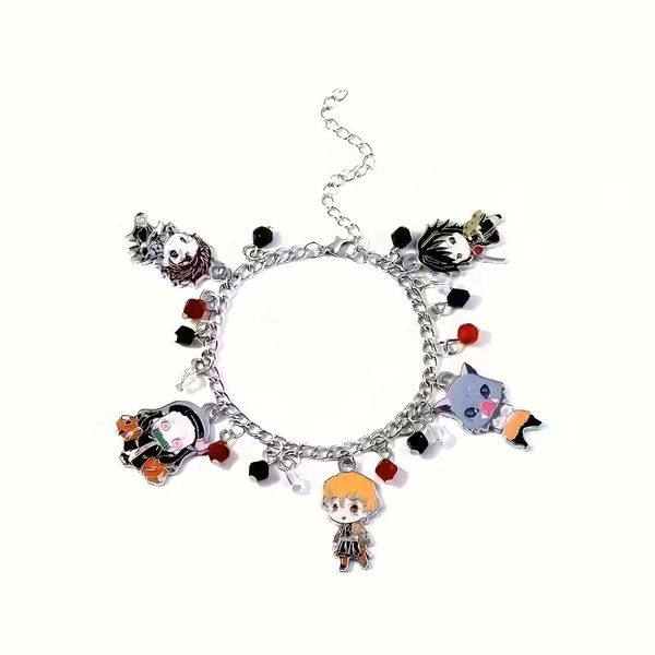 Demon Slayer Tanjiro and Nezuko Theme Charm Bracelet