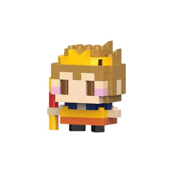 3-in-1 Mini Mini Figure Character Building Blocks Set - Yellow - 111 Piece