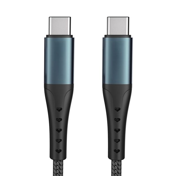 60W Fast Charging Type-C to Type-C 2M Nylon Braided Data Cable CA67 PD