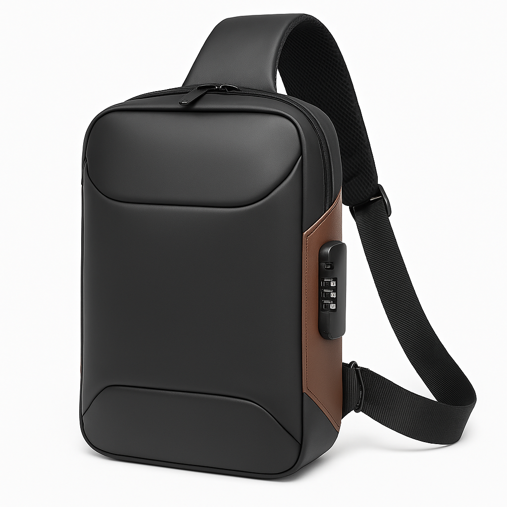 Anti-Theft Sling Bag with USB Charging Port & Combination Lock