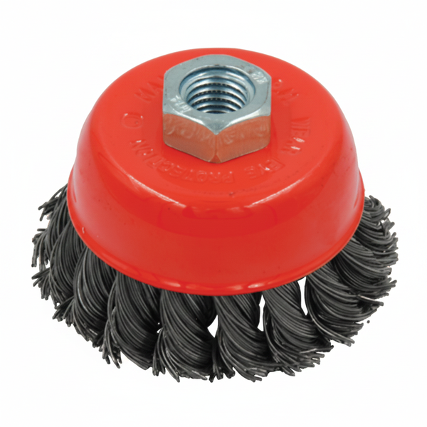 Fox 85mm Crimped Steel Wire Brush for Angle Grinders