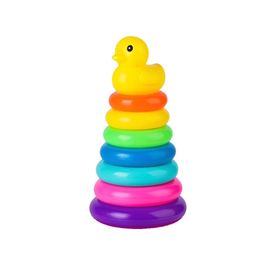 7 Stacking Rings Tower Early Learning Educational Toy for Toddlers ...