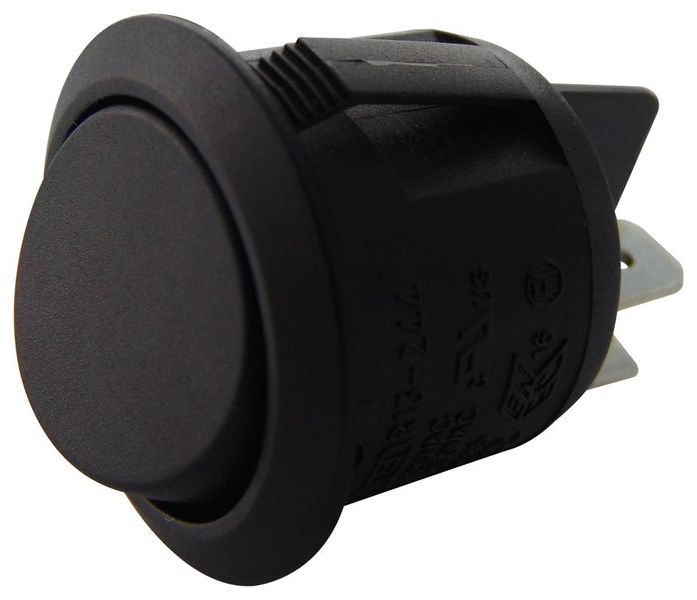 Multicomp Pro (R13-244A-02-BB-3A) Rocker Switch, On-Off, DPST, Black, R13