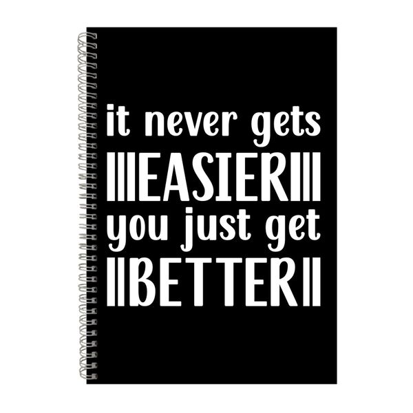 It Never A4 Notebook Spiral Lined Notepad Inspirational Idea 361
