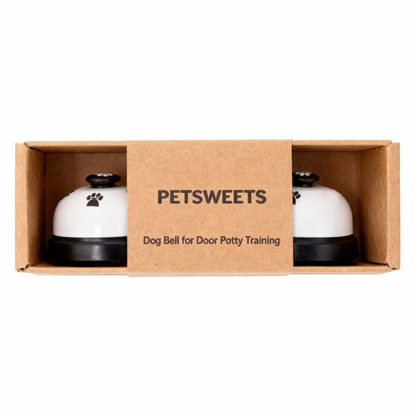 2 Pack Dog Bell for Door Potty Training - White