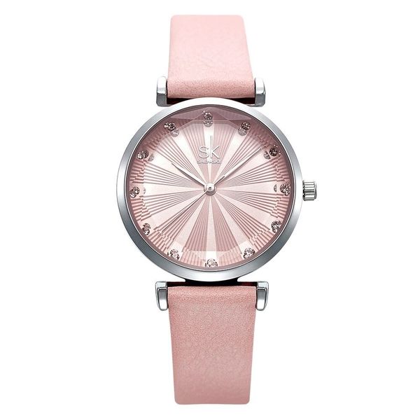 Shengke Women's Luxury Ladies Leather Watch
