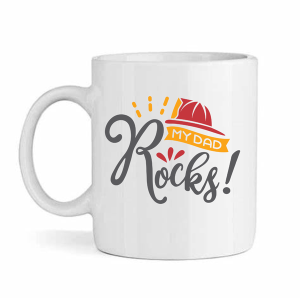 My dad rocks police - Father's day - Christmas - Valentines Mug